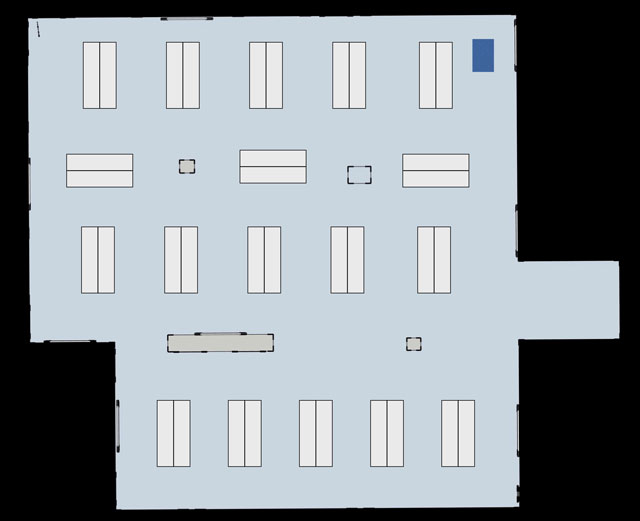 Layout of tables and pillars