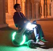 photo of enhancing the night time visibility of the WHILL wheelchair (2015)