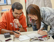 Rahul and Krystal at the VA Assistive Technology Lab (2012)